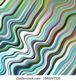 Light Blue, Green vector template with lines. Illustration in halftone style with gradient curves. Template for cellphones.