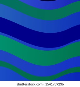 Light Blue, Green vector template with wry lines. Colorful abstract illustration with gradient curves. Pattern for ads, commercials.