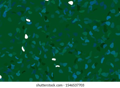 Light Blue, Green vector template with memphis shapes. Modern abstract illustration with colorful random forms. Background for a cell phone.