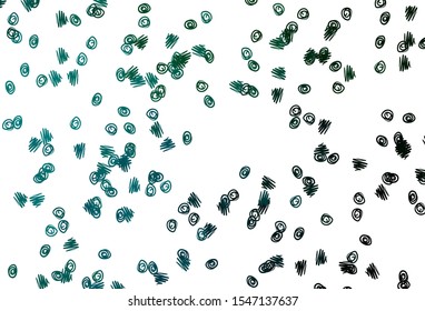Light Blue, Green vector template with circles. Abstract illustration with colored bubbles in nature style. Completely new template for your brand book.