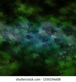 Light Blue, Green vector template with wavy lines. Abstract gradient illustration with rectangles. Pattern for business booklets, leaflets