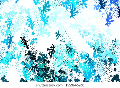Light Blue, Green vector template with chaotic shapes. Modern abstract illustration with colorful random forms. Background for a cell phone.