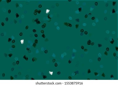 Light Blue, Green vector template with circles. Abstract illustration with colored bubbles in nature style. Completely new template for your brand book.