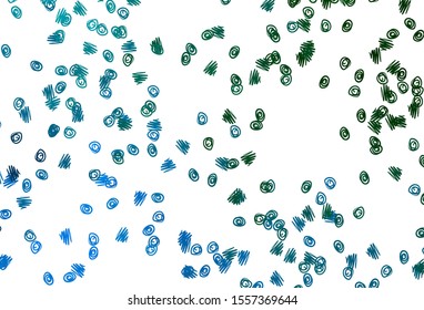 Light Blue, Green vector template with circles. Beautiful colored illustration with blurred circles in nature style. Design for posters, banners.