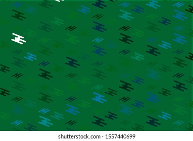 Light Blue, Green vector template with repeated sticks. Lines on blurred abstract background with gradient. Backdrop for TV commercials.