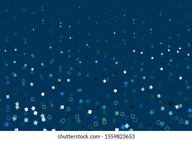 Light Blue, Green vector template with square style. Decorative design in abstract style with rectangles. Pattern for busines booklets, leaflets.