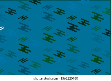 Light Blue, Green vector template with repeated sticks. Decorative shining illustration with lines on abstract template. Pattern for ads, posters, banners.