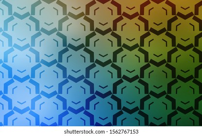 Light Blue, Green vector template with bent lines. An elegant bright illustration with gradient. New composition for your brand book.