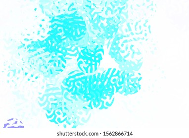 Light Blue, Green vector template with chaotic shapes. Modern abstract illustration with colorful random forms. Best smart design for your business.