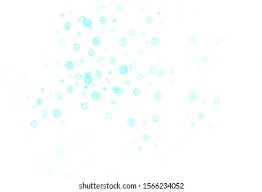 Light Blue, Green vector template with organic meal. Abstract background with colorful Fast Food illustrations. Pattern for ad, booklets, leaflets of restaurants.