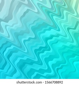 Light Blue, Green vector template with curves. Colorful illustration in abstract style with bent lines. Best design for your ad, poster, banner.