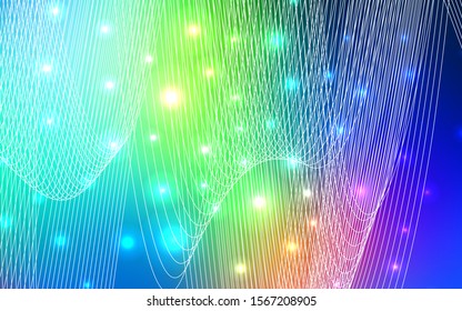 Light Blue, Green vector template with carnival confetti. Glitter abstract illustration with colorful confetti, ribbons. New design for ad, poster, banner of your Party.