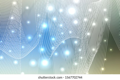 Light Blue, Green vector template with carnival confetti. Blurred decorative design in anniversary style with confetti. The pattern can be used for new year ad, booklets.
