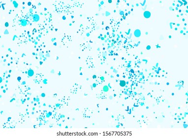 Light Blue, Green vector template with chaotic shapes. Colorful chaotic forms with gradient in modern style. Simple design for your web site.