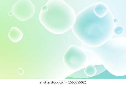 Light Blue, Green vector template with lines, ovals. Shining illustration, which consist of blurred lines, circles. New composition for your brand book.