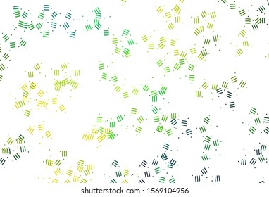Light Blue, Green vector template with repeated sticks, dots. Blurred decorative design in simple style with lines. Template for your beautiful backgrounds.