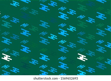 Light Blue, Green vector template with repeated sticks. Blurred decorative design in simple style with lines. Smart design for your business advert.
