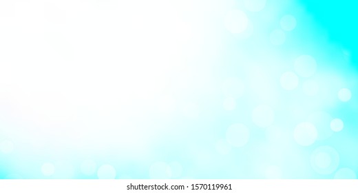 Light Blue, Green vector template with circles. Abstract colorful disks on simple gradient background. Design for your commercials.