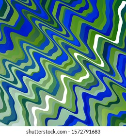 Light Blue, Green vector template with curves. Abstract gradient illustration with wry lines. Pattern for commercials, ads.