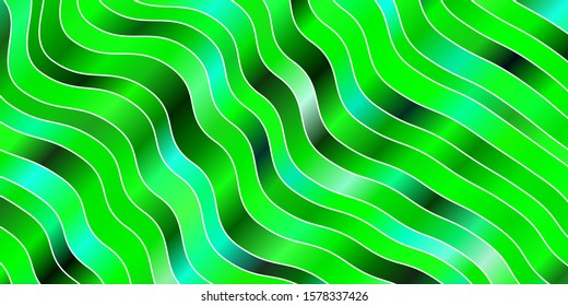 Light Blue, Green vector template with lines. Colorful illustration with curved lines. Pattern for commercials, ads.
