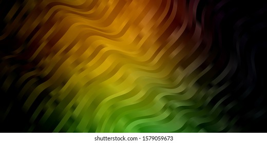 Light Blue, Green vector template with lines. Colorful illustration with curved lines. Best design for your ad, poster, banner.