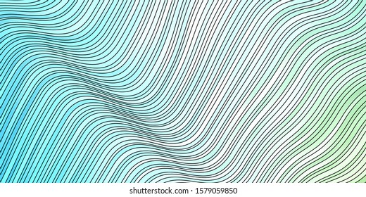 Light Blue, Green vector template with wry lines. Bright sample with colorful bent lines, shapes. Design for your business promotion.