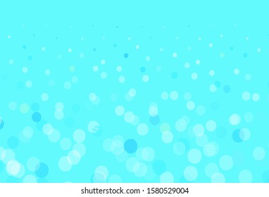 Light Blue, Green vector template with circles. Blurred bubbles on abstract background with colorful gradient. Pattern for ads, leaflets.