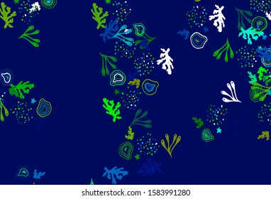 Light Blue, Green vector template with chaotic shapes. Illustration with colorful gradient shapes in abstract style. Elegant design for wallpapers.