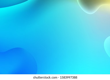 Light Blue, Green vector template with liquid shapes. Colorful illustration in abstract memphis style with gradient. Pattern for your business design.