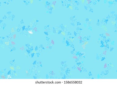 Light Blue, Green vector template with chaotic shapes. Simple colorful illustration with abstract gradient shapes. Background for a cell phone.