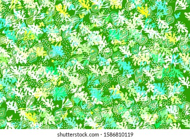 Light Blue, Green vector template with chaotic shapes. Simple colorful illustration with abstract gradient shapes. Simple design for your web site.