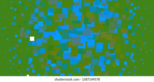 Light Blue, Green vector template in rectangles. Illustration with a set of gradient rectangles. Pattern for websites, landing pages.