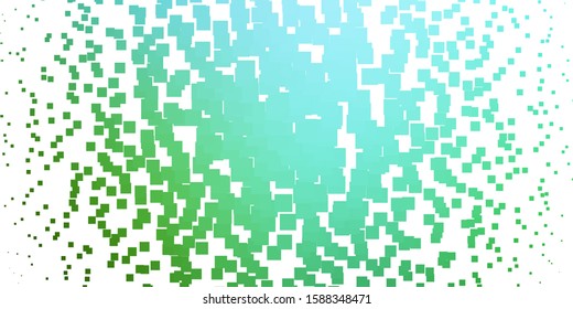 Light Blue, Green vector template in rectangles. Abstract gradient illustration with rectangles. Best design for your ad, poster, banner.