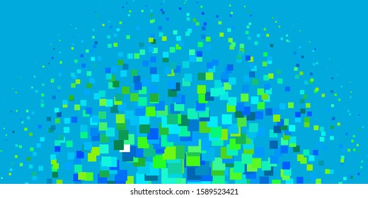 Light Blue, Green vector template in rectangles. Colorful illustration with gradient rectangles and squares. Design for your business promotion.