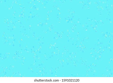 Light Blue, Green vector template with repeated sticks, dots. Colorful shining illustration with lines on abstract template. Smart design for your business advert.