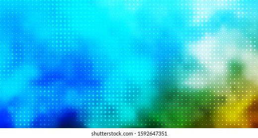 Light Blue, Green vector template with circles. Modern abstract illustration with colorful circle shapes. Pattern for booklets, leaflets.