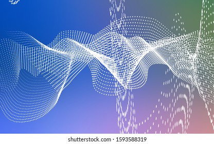 Light Blue, Green vector template with circles. Blurred decorative design in abstract style with bubbles. Pattern can be used as texture of water, rain drops.