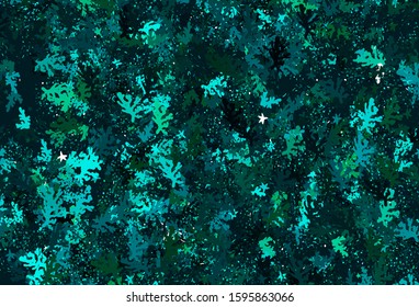 Light Blue, Green vector template with chaotic shapes. Decorative design in abstract style with random forms. Best smart design for your business.