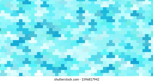 Light Blue, Green vector template in rectangles. Colorful illustration with gradient rectangles and squares. Pattern for commercials, ads.