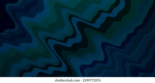 Light Blue, Green vector template with curves. Brand new colorful illustration with bent lines. Design for your business promotion.