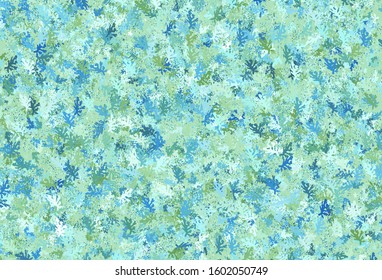 Light Blue, Green vector template with chaotic shapes. Colorful chaotic forms with gradient in modern style. Elegant design for wallpapers.
