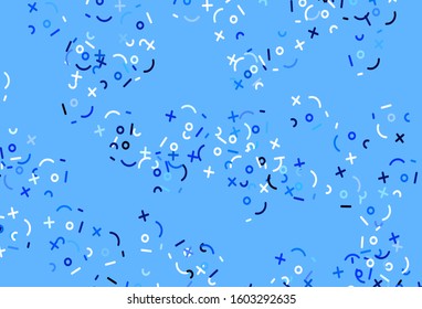 Light Blue, Green vector template with math simbols. Modern geometrical illustration with numerals. Template for landing page of typography.