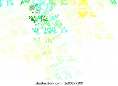 Light Blue, Green vector template with chaotic shapes. Simple colorful illustration with abstract gradient shapes. Simple design for your web site.