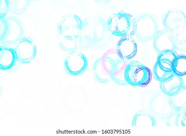 Light Blue, Green vector template with circles. Modern abstract illustration with colorful water drops. Pattern for beautiful websites.