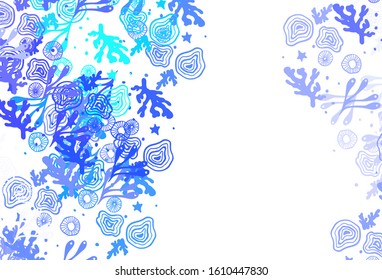 Light Blue, Green vector template with chaotic shapes. Modern abstract illustration with colorful random forms. Elegant design for wallpapers.