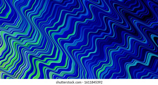Light Blue, Green vector template with lines. Colorful illustration in abstract style with bent lines. Best design for your ad, poster, banner.