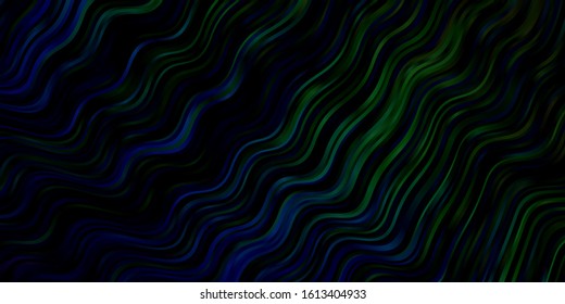 Light Blue, Green vector template with lines. Bright sample with colorful bent lines, shapes. Smart design for your promotions.