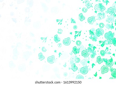 Light Blue, Green vector template with chaotic shapes. Simple colorful illustration with abstract gradient shapes. Simple design for your web site.