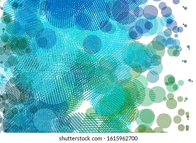 Light Blue, Green vector template with circles. Illustration with set of shining colorful abstract circles. Pattern for beautiful websites.