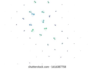 Light Blue, Green vector template with circles. Abstract illustration with colored bubbles in nature style. Pattern for textures of wallpapers.